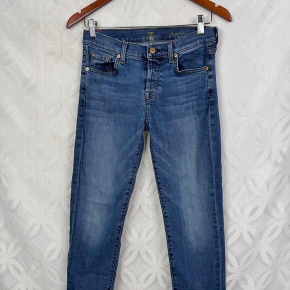 7 for All Mankind Josefina Skinny Button Fly Ankle Jeans Size 24 - Picture 3 of 12